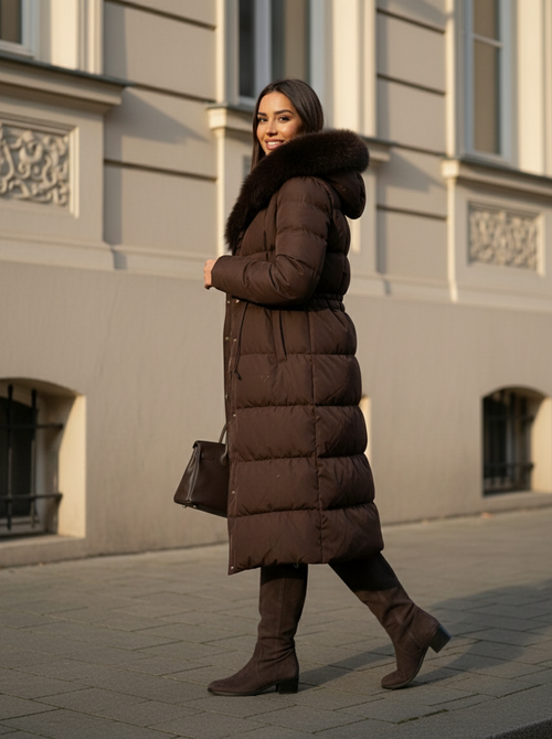 Sarah coat long brown Sarah coat long brown