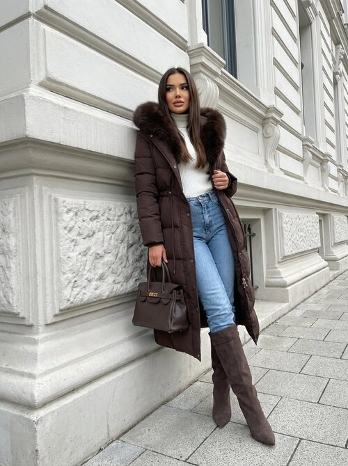 Sarah coat long brown Sarah coat long brown