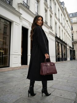 Valentina coat black