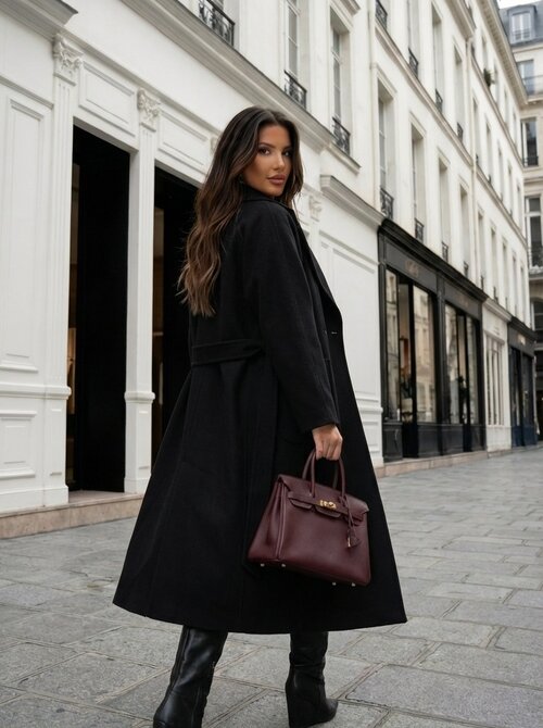 Valentina coat black