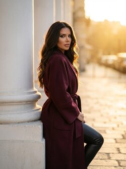 Valentina coat bordeaux Valentina coat bordeaux