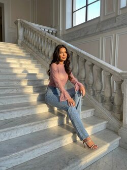 Lace top gigi old pink Lace top gigi old pink