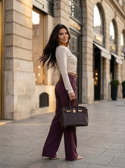 Aria pants plum