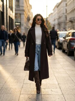 Saar coat plum