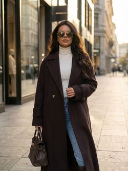 Saar coat plum