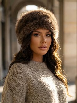 faux fur headband brown faux fur headband brown