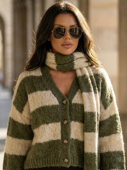 Vest & scarf set green