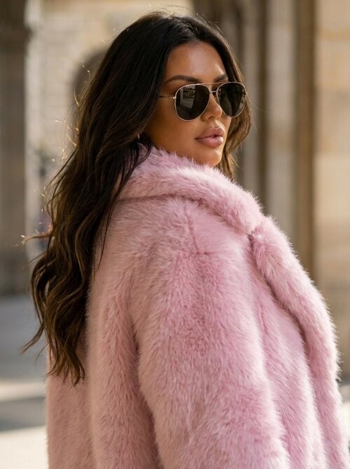 Pink fur coat Pink fur coat