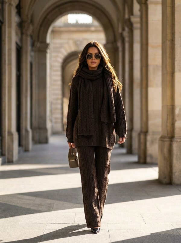 Lois mae 3 piece set brown