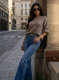 Elena flare jeans dark blue