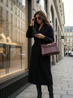 Valentina coat black