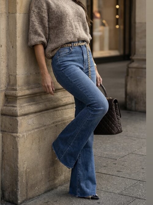 Elena flare jeans dark blue