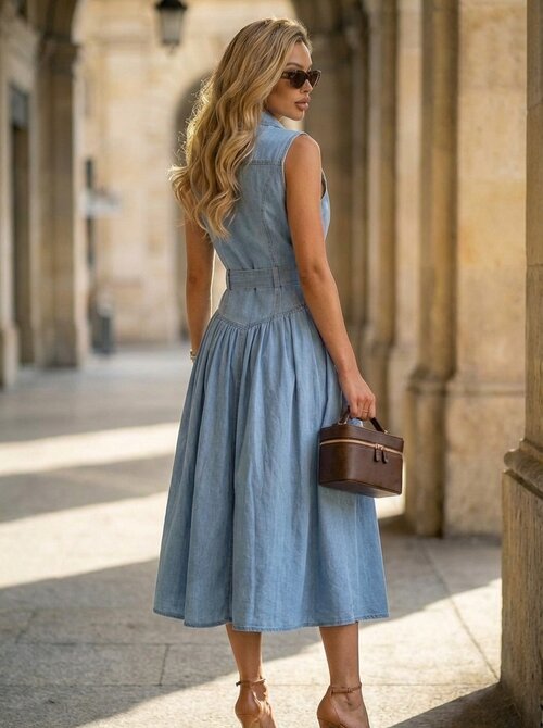 Jolie dress light denim