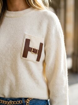 H sweater creme