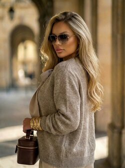 Hailey bow top taupe