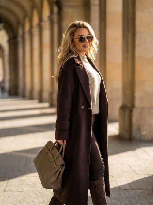 Saar coat plum Saar coat plum