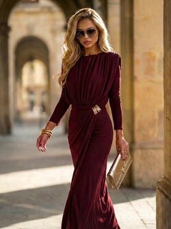 Natalie dress bordeaux
