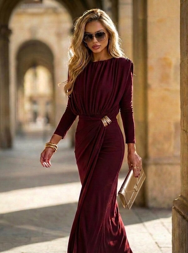 Natalie dress bordeaux