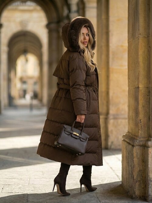 Jolene  long jacket brown