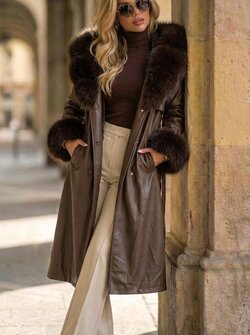 LOPEZ COAT BROWN FAUX FUR LOPEZ COAT BROWN FAUX FUR