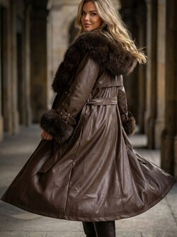 LOPEZ COAT BROWN FAUX FUR LOPEZ COAT BROWN FAUX FUR