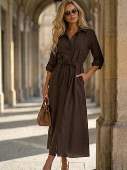 Nicca dress dark brown Nicca dress dark brown