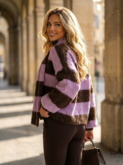 Vest & scarf set brown/lila Vest & scarf set brown/lila