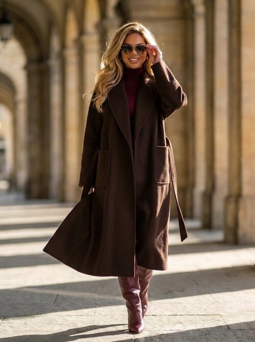 Valentina coat dark brown