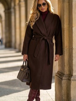 Valentina coat dark brown