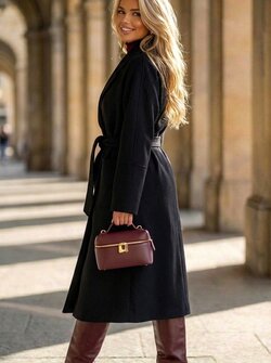 Valentina coat black