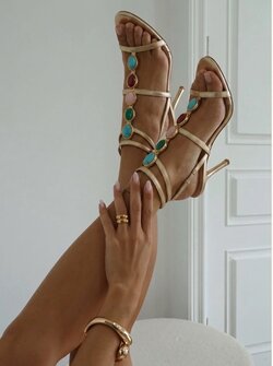 Cleo heels gold