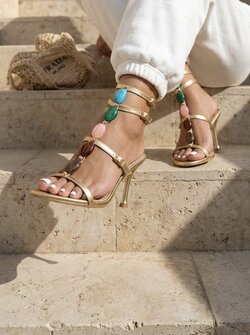 Cleo heels gold