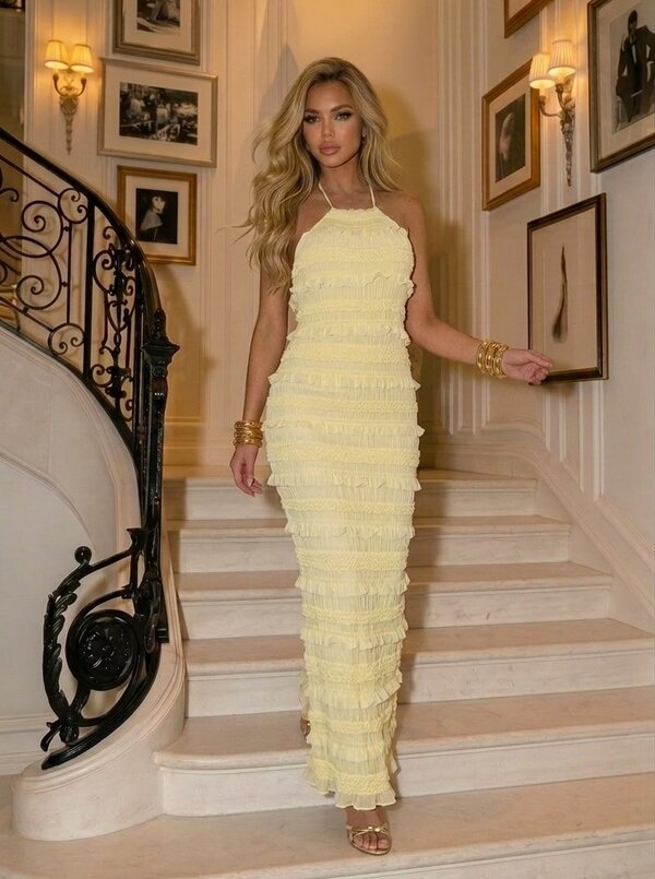 Julia dress butter yellow