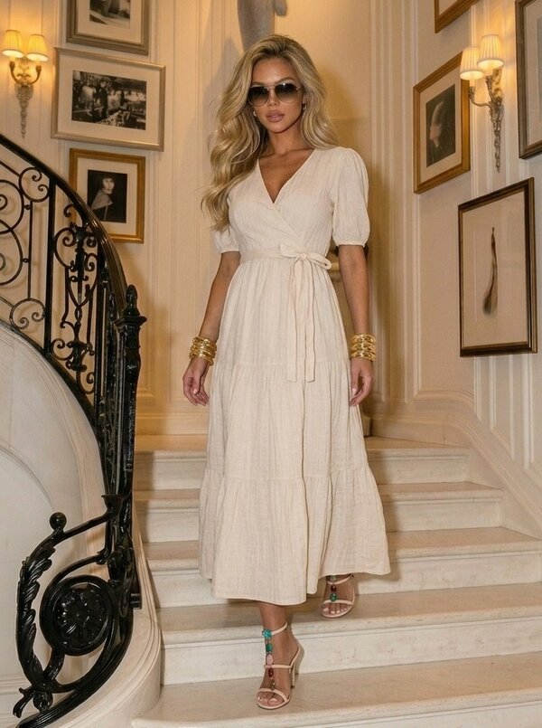 Yuna dress beige