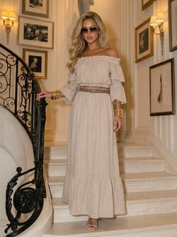 Marie twin set beige