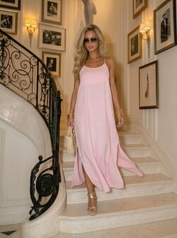 Zinnia maxi dress baby pink