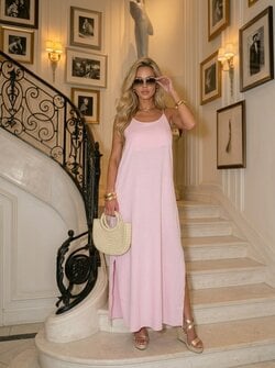 Zinnia maxi dress baby pink