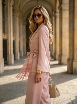 Satin set melania blush