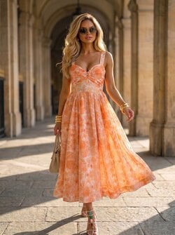Coral Lolita dress maxi Coral Lolita dress maxi