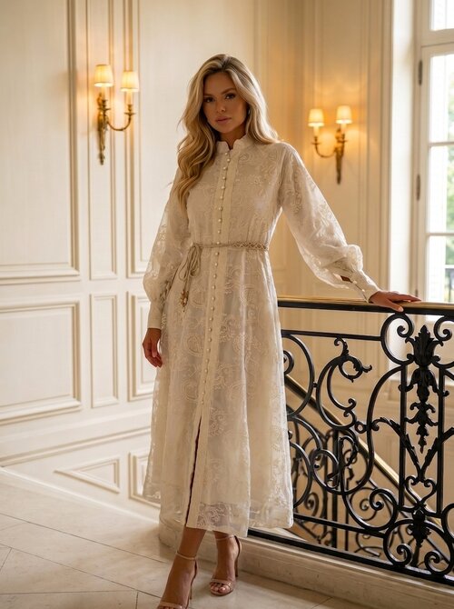 Jeanet dress creme