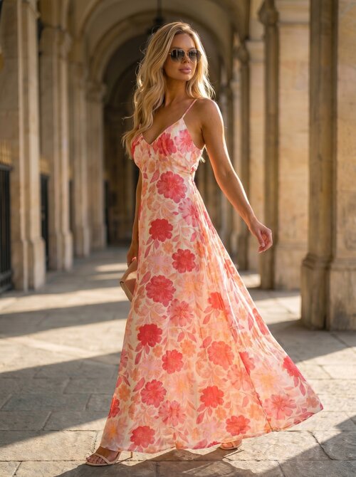 Pink floral dress gigi