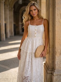 Christina lace dress white Christina lace dress white
