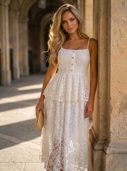 Christina lace dress white Christina lace dress white