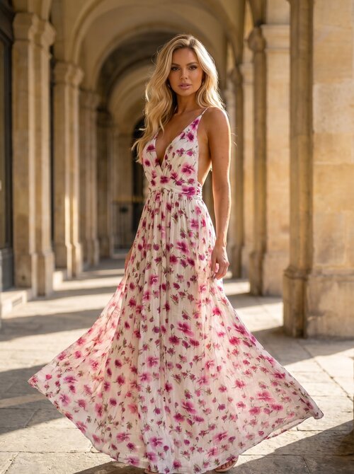 Valery dress floral purple Valery dress floral purple