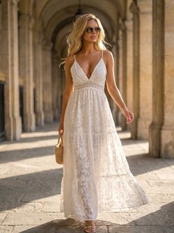 Lana white maxi dress