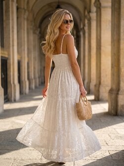 Lana white maxi dress