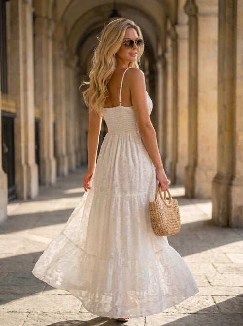 Lana white maxi dress