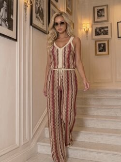 Zigzag lurex set brown Zigzag lurex set brown
