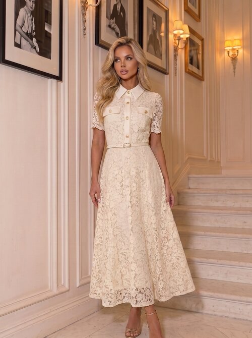 Char dress lace creme Char dress lace creme