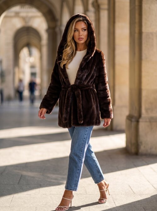 Ariane faux fur coat brown Ariane faux fur coat brown